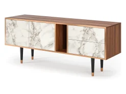 Mueble de TV - 170х69х48 cm - T1 - Milk Marble, Nogueira^ Móvel De Tv