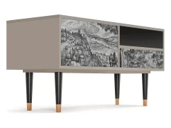 Móvel De Tv| Mueble de TV - 115х59х48 cm - T3 - Milites Requiescentes, Areia Bege