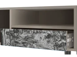 Móvel De Tv| Mueble de TV - 115х59х48 cm - T3 - Milites Requiescentes, Areia Bege