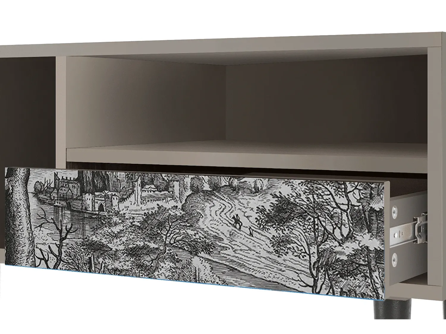 Móvel De Tv| Mueble de TV - 115х59х48 cm - T3 - Milites Requiescentes, Areia Bege