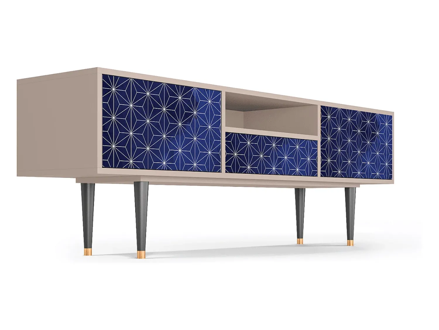 Clearance Mueble de TV - 170х59х41 cm - T6 - Milky Way, Latte Bege