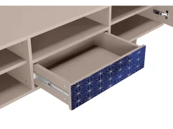 Clearance Mueble de TV - 170х59х41 cm - T6 - Milky Way, Latte Bege
