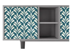 Móvel De Tv| Mueble de TV - 150х69х41 cm - T5 - Milky Tears, Cinza Cinzento