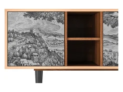 Móvel De Tv| Mueble de TV - 150х69х41 cm - T5 - Milites Requiescentes, Nogueira Castanho