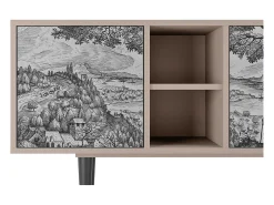 Mueble de TV - 150х69х41 cm - T5 - Milites Requiescentes, Latte^ Móvel De Tv