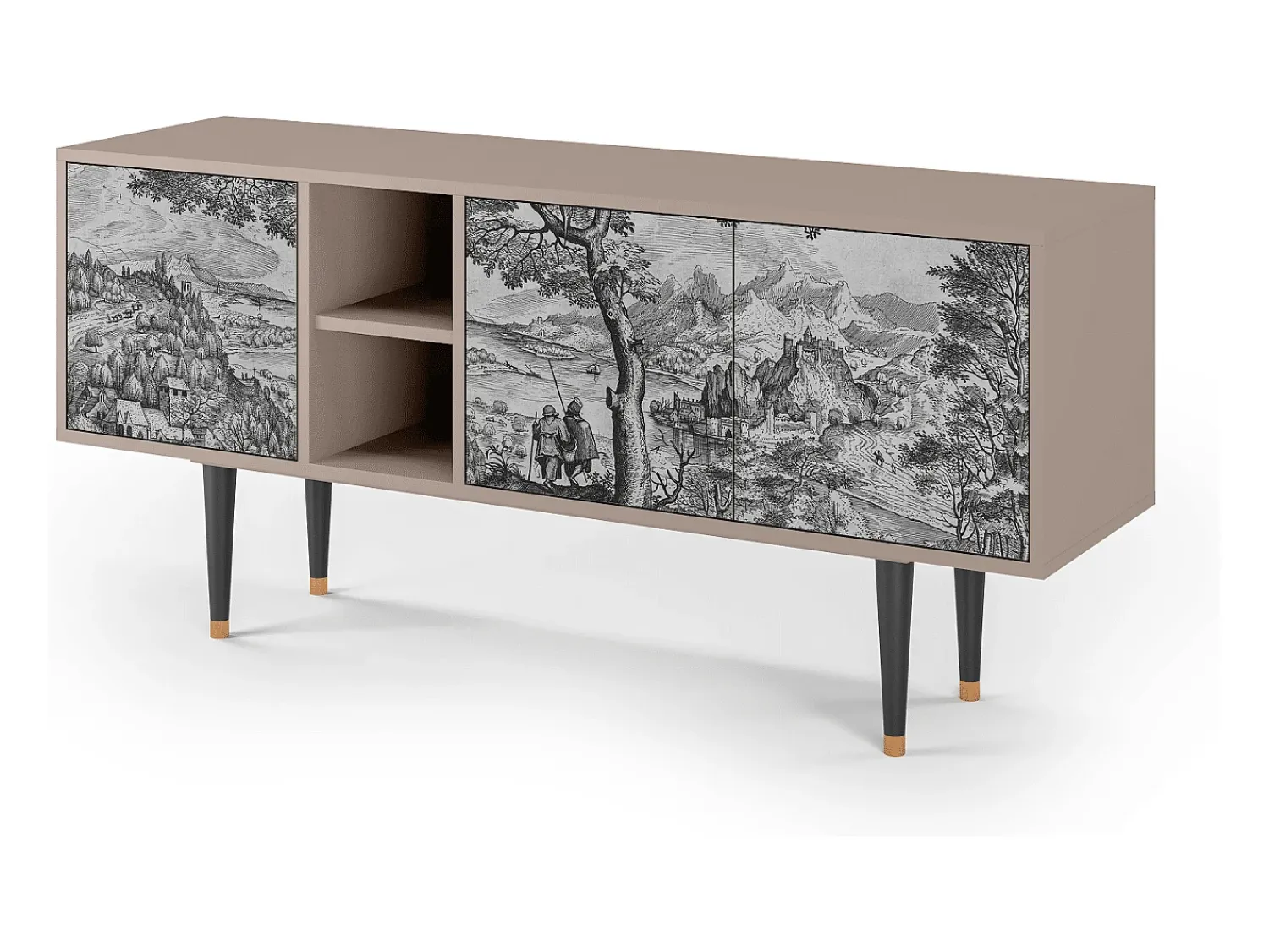 Mueble de TV - 150х69х41 cm - T5 - Milites Requiescentes, Latte^ Móvel De Tv