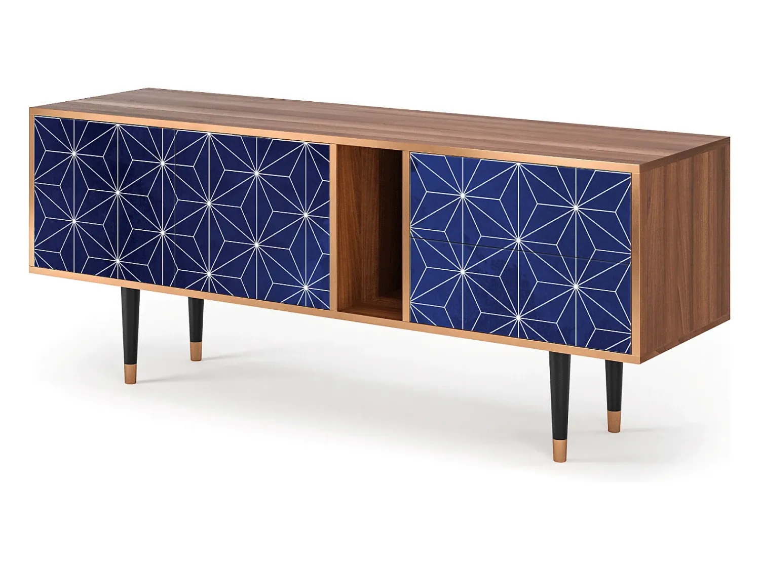 Móvel De Tv* Mueble de TV - 170х69х48 cm - T1 - Milky Way, Nogueira Castanho