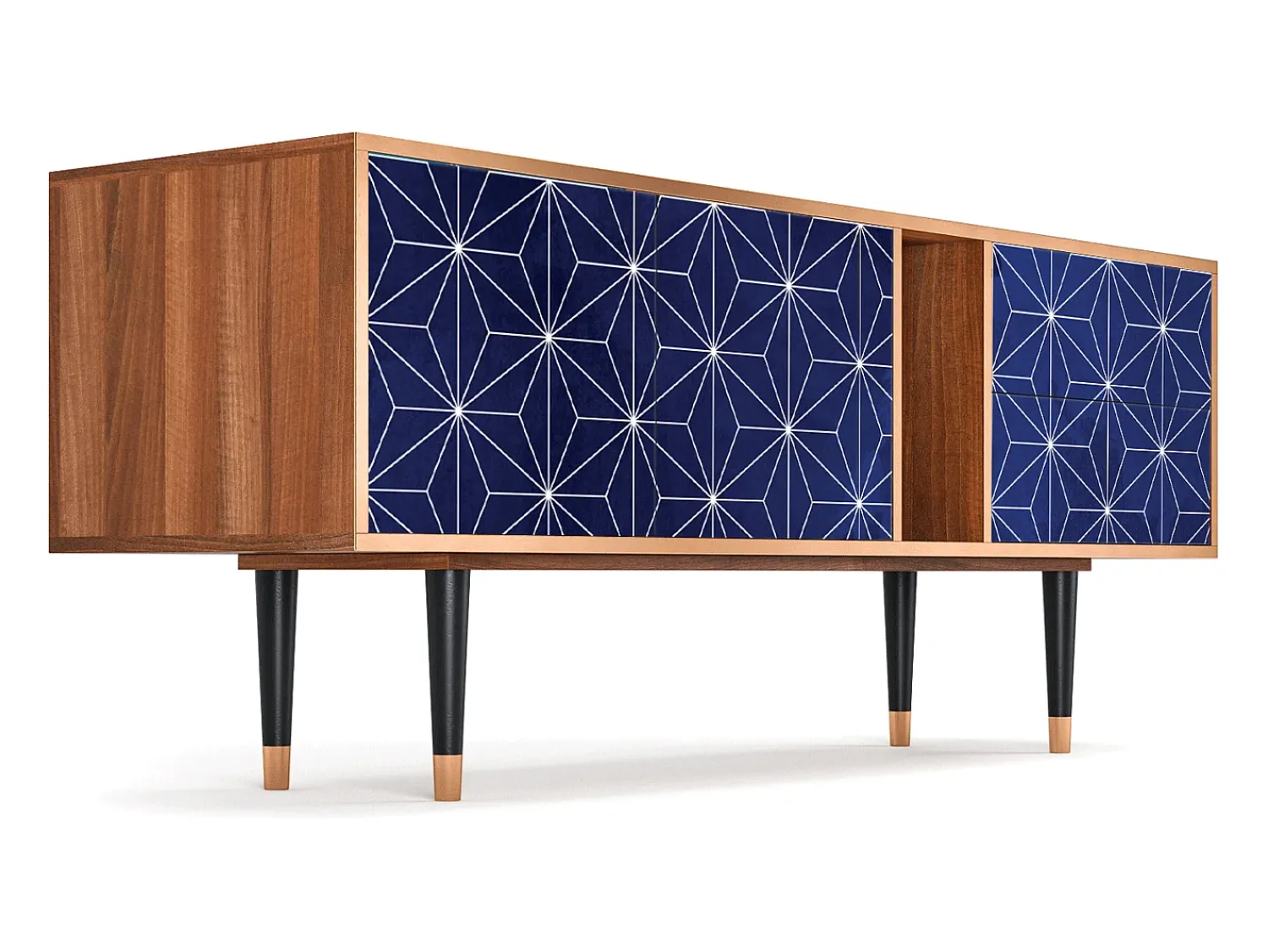 Móvel De Tv* Mueble de TV - 170х69х48 cm - T1 - Milky Way, Nogueira Castanho