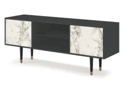 Mueble de TV - 170х69х48 cm - T2 - Milk Marble, Antracite^ Móvel De Tv
