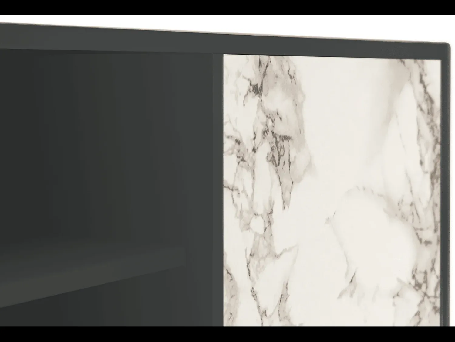Mueble de TV - 170х69х48 cm - T2 - Milk Marble, Antracite^ Móvel De Tv
