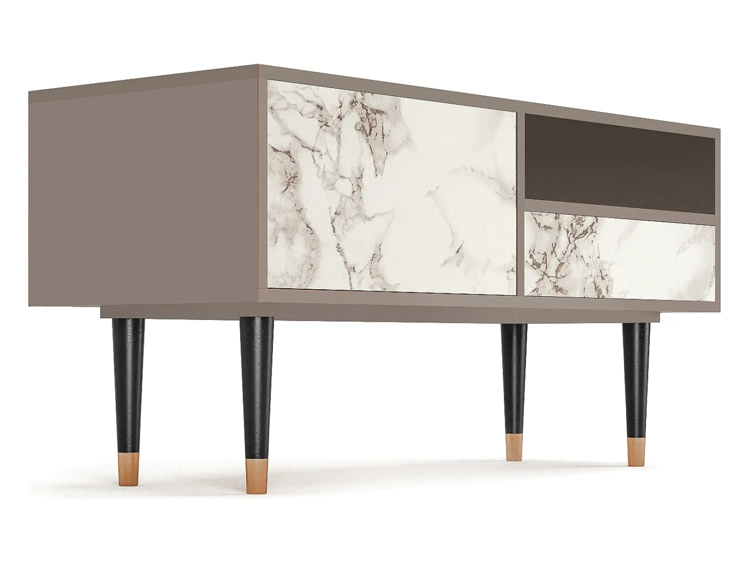 Sale Mueble de TV - 115х59х48 cm - T3 - Milk Marble, Latte Bege
