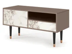 Sale Mueble de TV - 115х59х48 cm - T3 - Milk Marble, Latte Bege