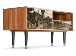 Mueble de TV - 115х59х48 cm - T3 - Mill along a River, Nogueira^ Móvel De Tv