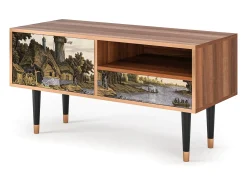 Mueble de TV - 115х59х48 cm - T3 - Mill along a River, Nogueira^ Móvel De Tv