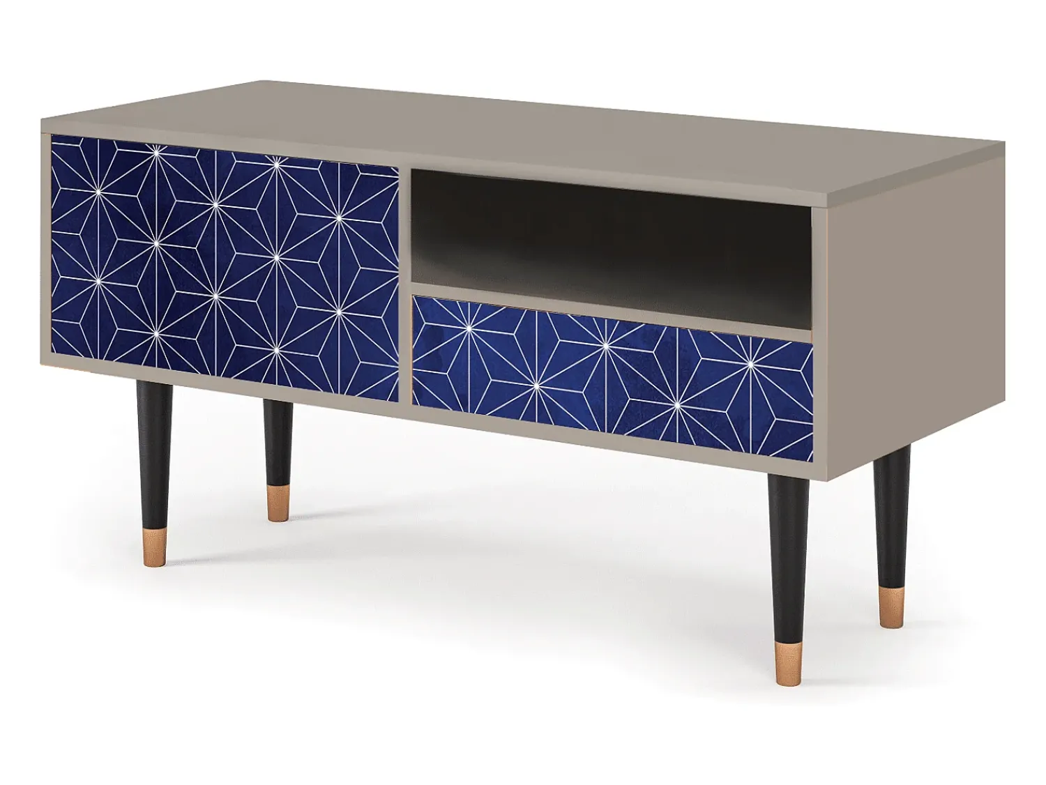 New Mueble de TV - 115х59х48 cm - T3 - Milky Way, Areia Bege