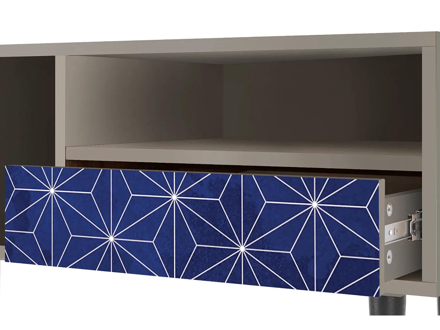 New Mueble de TV - 115х59х48 cm - T3 - Milky Way, Areia Bege