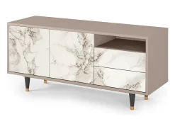 Móvel De Tv| Mueble de TV - 125х56х41 cm - T7 - Milk Marble, Latte Bege