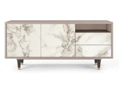 Móvel De Tv| Mueble de TV - 125х56х41 cm - T7 - Milk Marble, Latte Bege