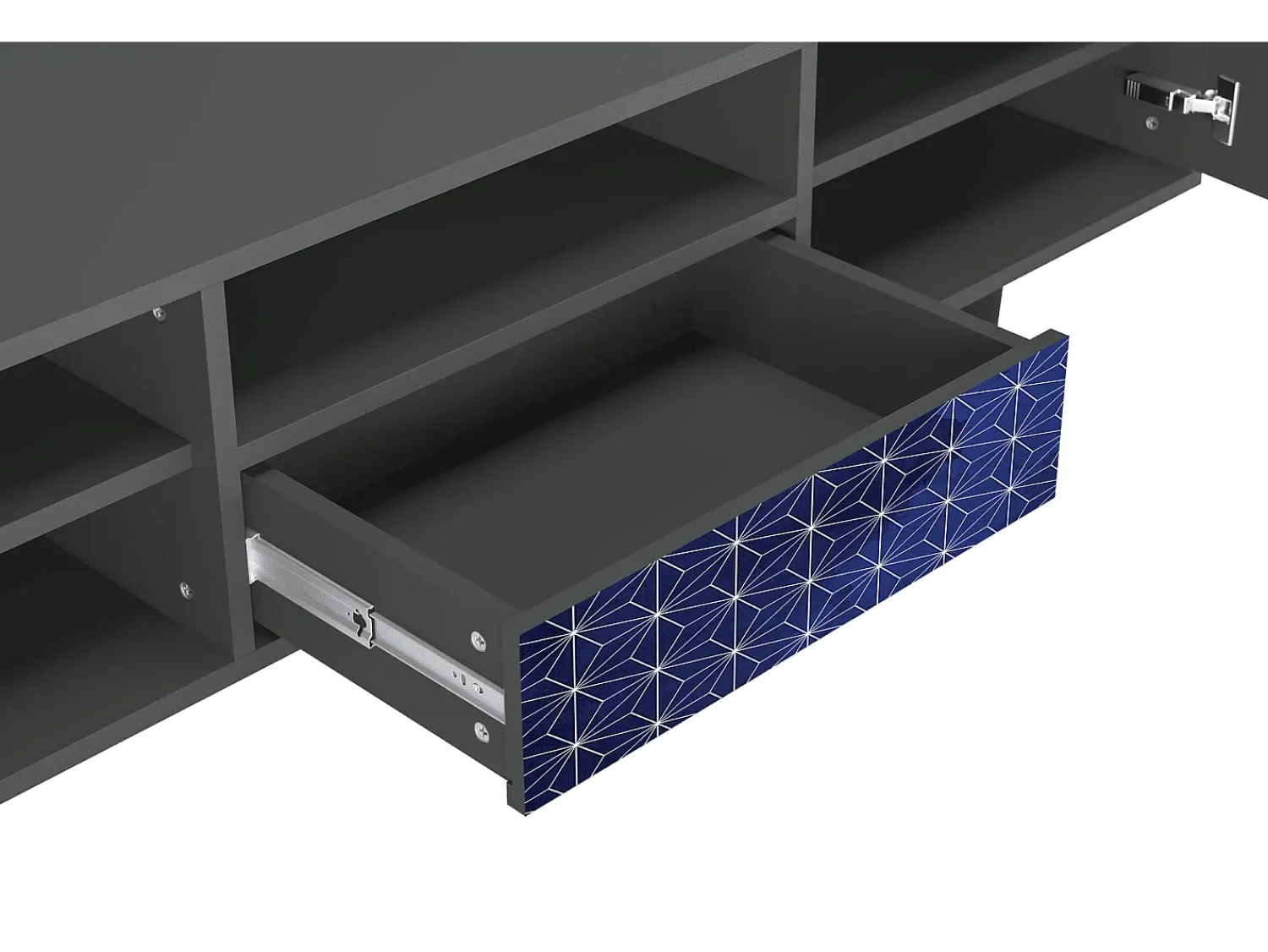 Mueble de TV - 170х59х41 cm - T6 - Milky Way, Antracite Cinza antracite
