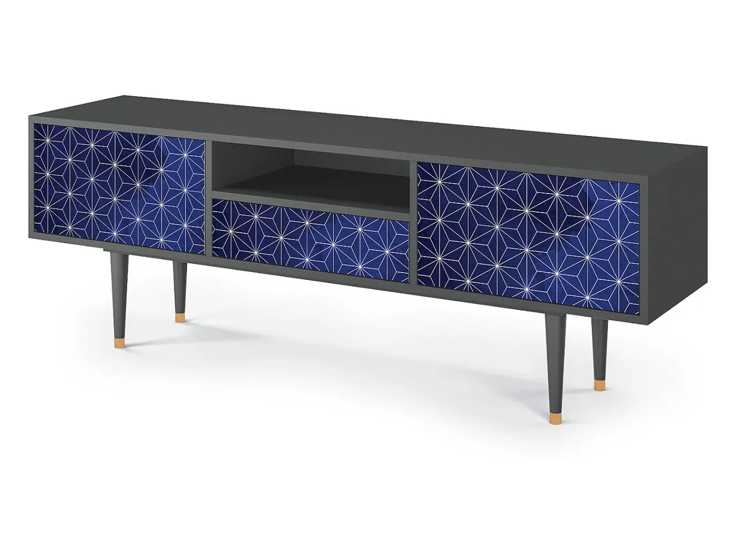 Mueble de TV - 170х59х41 cm - T6 - Milky Way, Antracite Cinza antracite