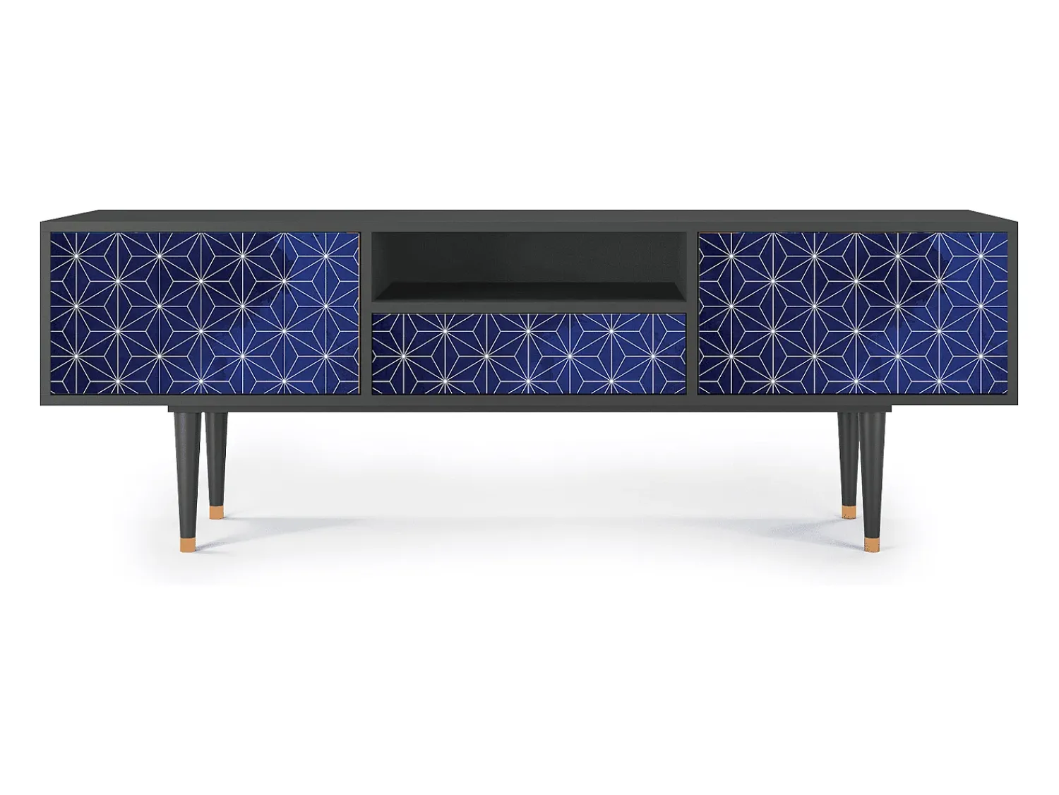 Mueble de TV - 170х59х41 cm - T6 - Milky Way, Antracite Cinza antracite