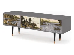 Clearance Mueble de TV - 170х59х48 cm - T4 - Mill along a River, Cinza Cinzento