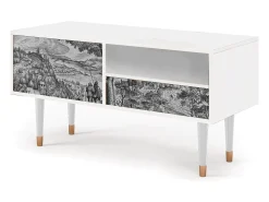 New Mueble de TV - 115х59х48 cm - T3 - Milites Requiescentes, Branco Bege