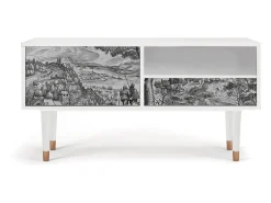 New Mueble de TV - 115х59х48 cm - T3 - Milites Requiescentes, Branco Bege