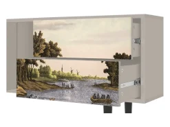 Best Mueble de TV - 170х69х48 cm - T1 - Mill along a River, Areia Bege