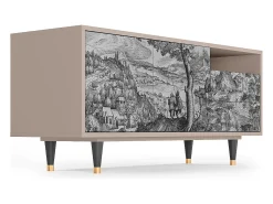 Móvel De Tv| Mueble de TV - 125х56х41 cm - T7 - Milites Requiescentes, Latte Bege