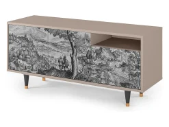 Móvel De Tv| Mueble de TV - 125х56х41 cm - T7 - Milites Requiescentes, Latte Bege