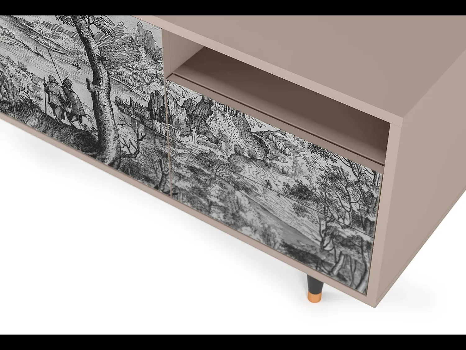 Móvel De Tv| Mueble de TV - 125х56х41 cm - T7 - Milites Requiescentes, Latte Bege