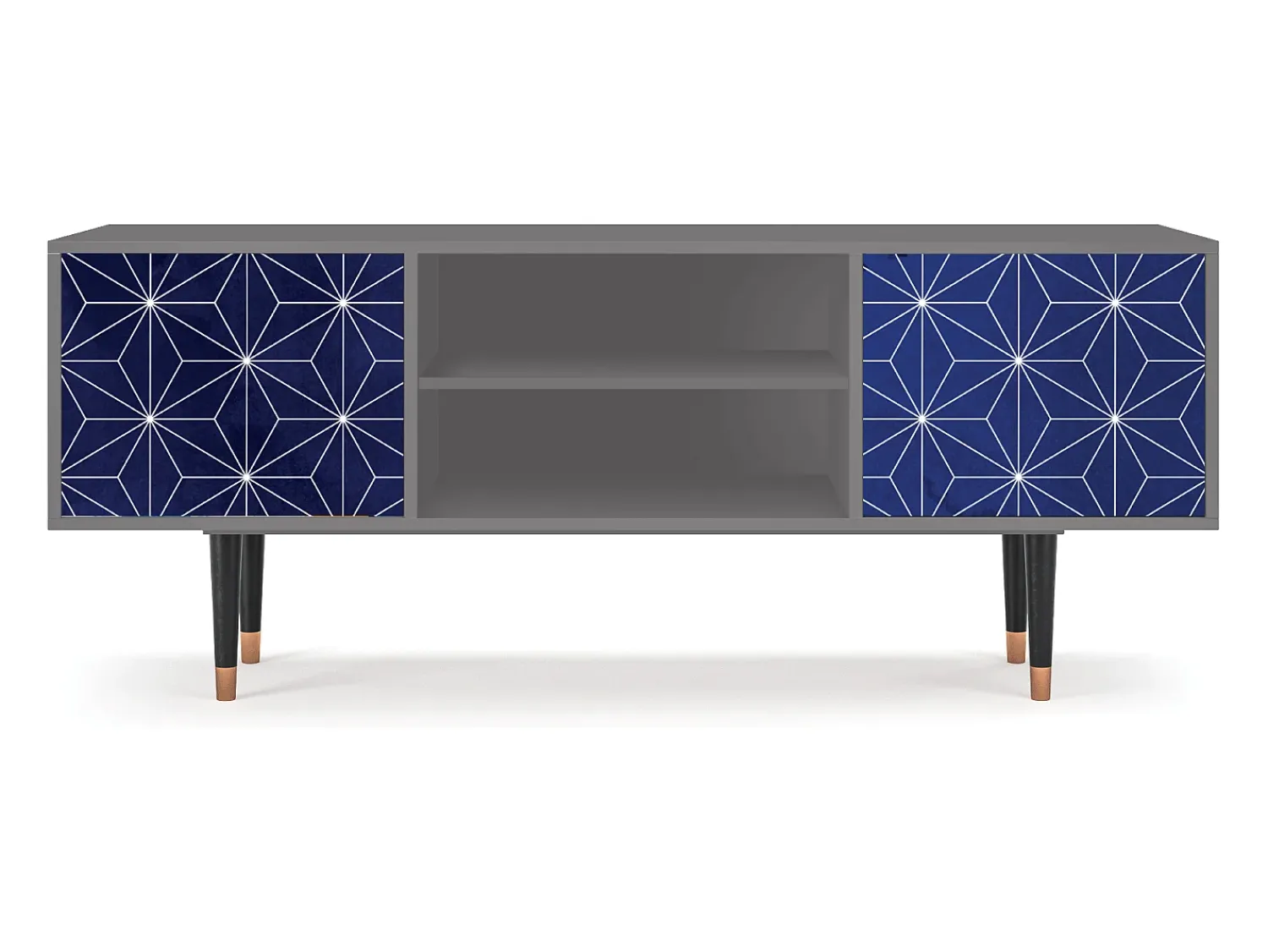 Clearance Mueble de TV - 170х69х48 cm - T2 - Milky Way, Cinza Cinzento
