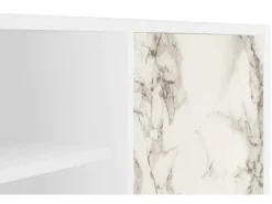 Móvel De Tv| Mueble de TV - 170х69х48 cm - T2 - Milk Marble, Branco Bege
