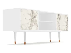 Móvel De Tv| Mueble de TV - 170х69х48 cm - T2 - Milk Marble, Branco Bege