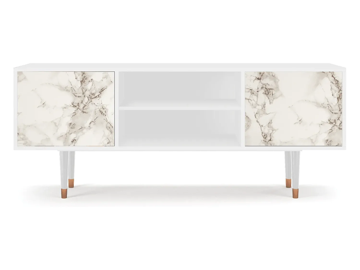 Móvel De Tv| Mueble de TV - 170х69х48 cm - T2 - Milk Marble, Branco Bege