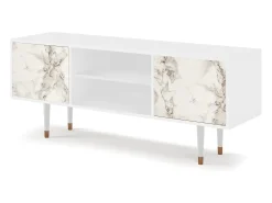 Móvel De Tv| Mueble de TV - 170х69х48 cm - T2 - Milk Marble, Branco Bege