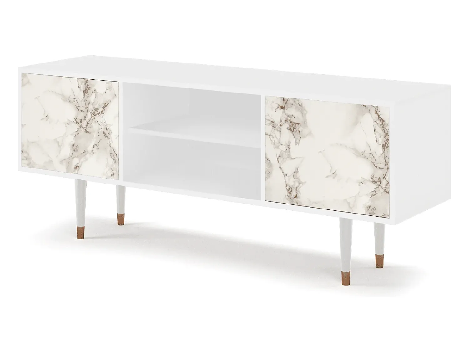 Móvel De Tv| Mueble de TV - 170х69х48 cm - T2 - Milk Marble, Branco Bege
