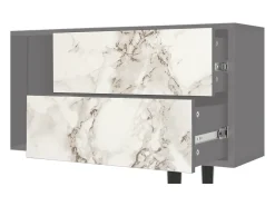 Mueble de TV - 170х69х48 cm - T1 - Milk Marble, Cinza^ Móvel De Tv