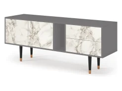 Mueble de TV - 170х69х48 cm - T1 - Milk Marble, Cinza^ Móvel De Tv