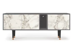 Mueble de TV - 170х69х48 cm - T1 - Milk Marble, Cinza^ Móvel De Tv