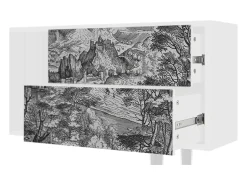 Mueble de TV - 170х69х48 cm - T1 - Milites Requiescentes, Branco^ Móvel De Tv