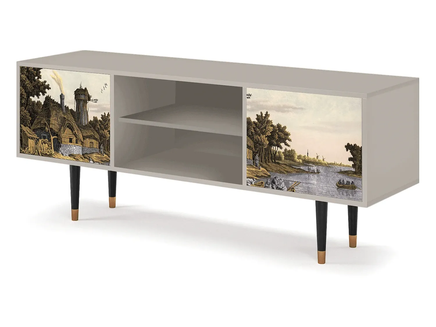Mueble de TV - 170х69х48 cm - T2 - Mill along a River, Areia^ Móvel De Tv