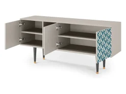 Móvel De Tv| Mueble de TV - 150х69х41 cm - T5 - Milky Tears, Areia Bege