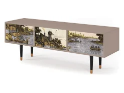 Móvel De Tv| Mueble de TV - 170х59х48 cm - T4 - Mill along a River, Latte Bege