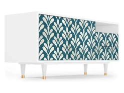 Mueble de TV - 125х56х41 cm - T7 - Milky Tears, Branco^ Móvel De Tv