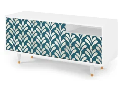 Mueble de TV - 125х56х41 cm - T7 - Milky Tears, Branco^ Móvel De Tv