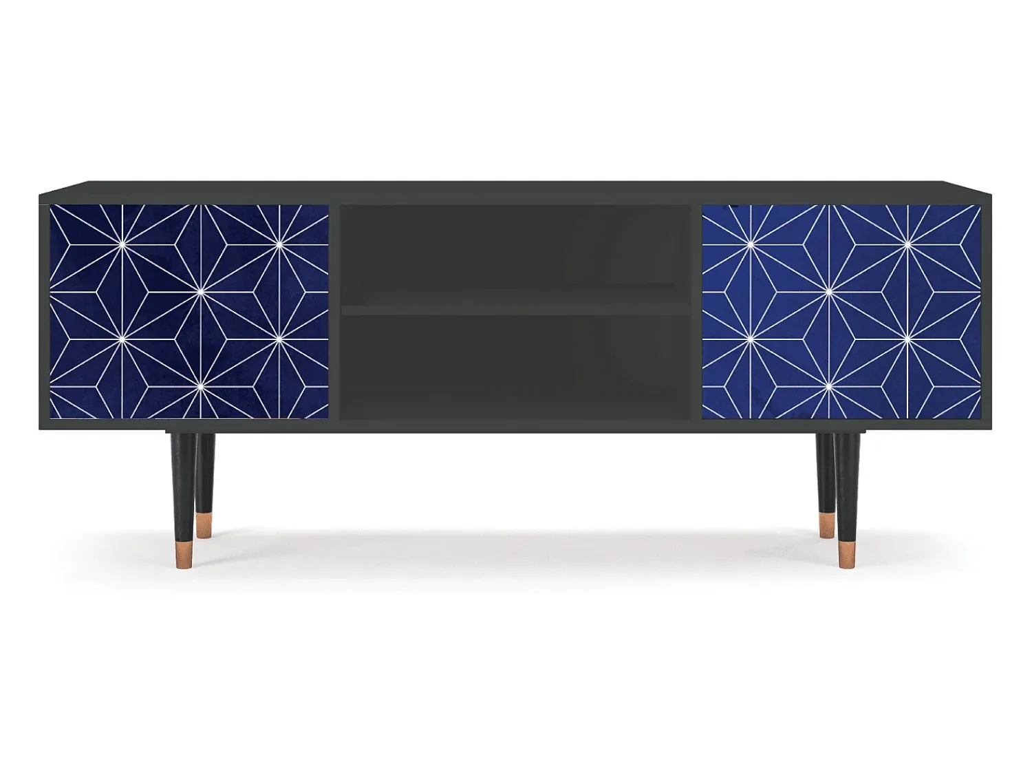 Móvel De Tv* Mueble de TV - 170х69х48 cm - T2 - Milky Way, Antracite Cinza antracite