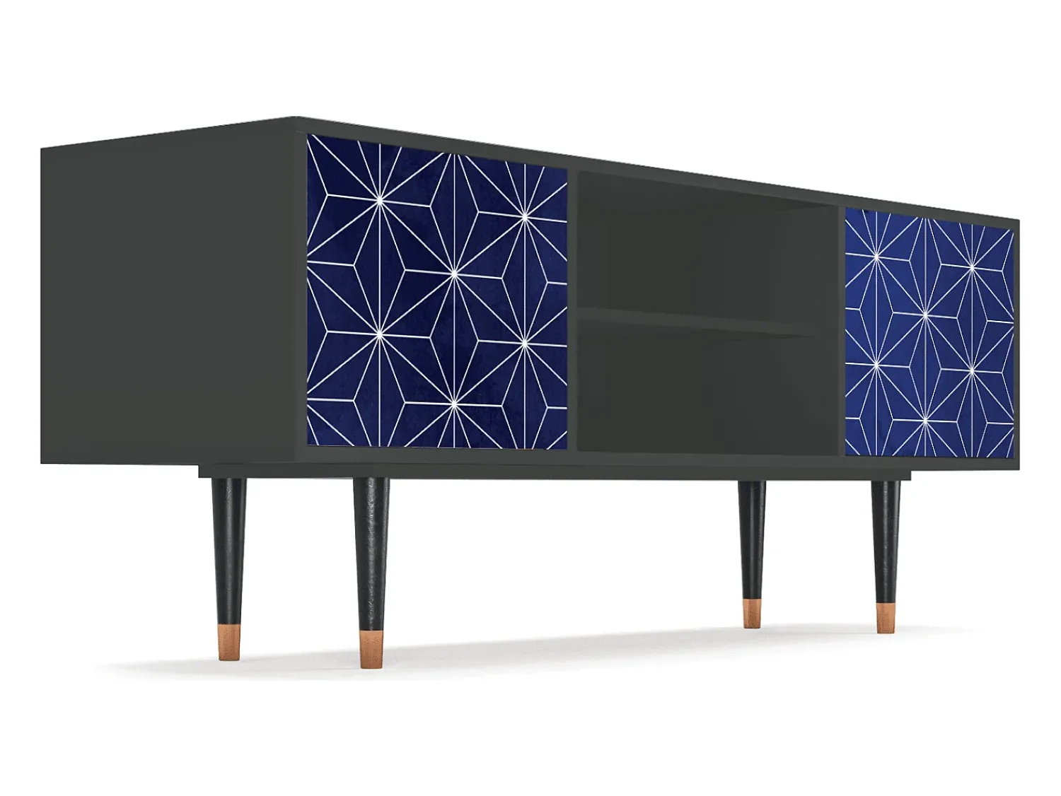 Móvel De Tv* Mueble de TV - 170х69х48 cm - T2 - Milky Way, Antracite Cinza antracite