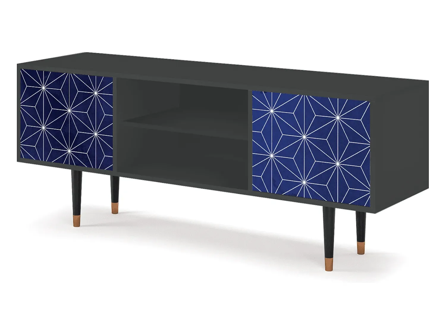 Móvel De Tv* Mueble de TV - 170х69х48 cm - T2 - Milky Way, Antracite Cinza antracite